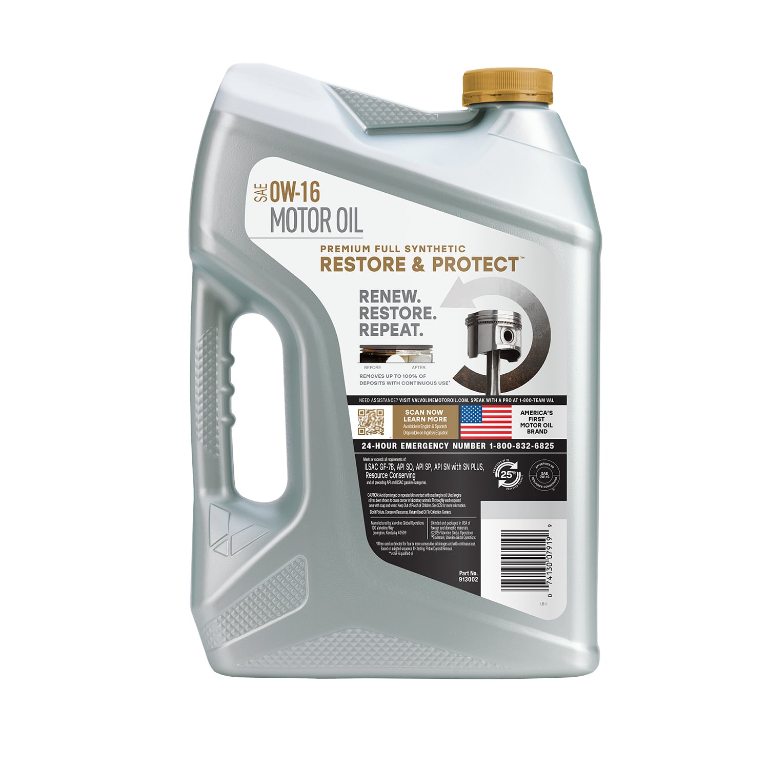 Restore & Protect Premium Full Synthetic SAE 0W-16 Motor Oil